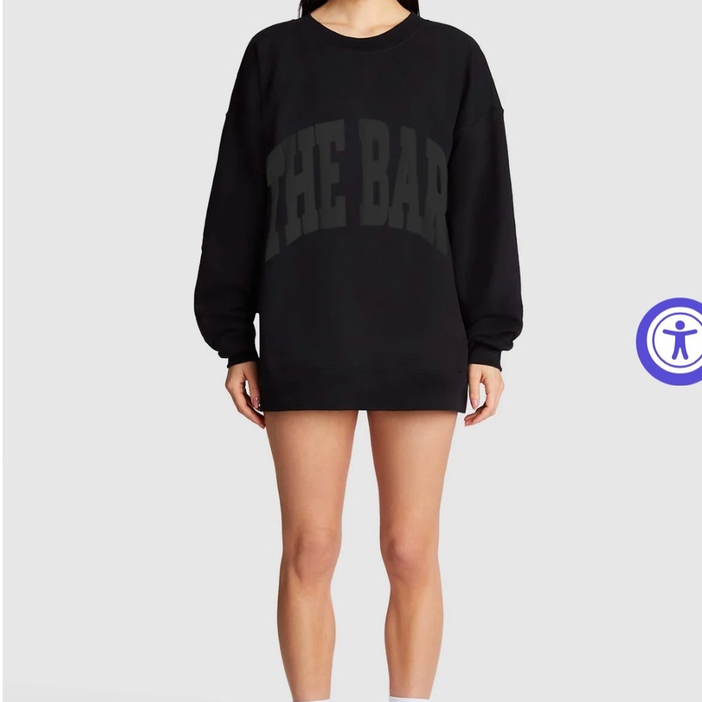 The Bar Black Varsity Sweatshirt